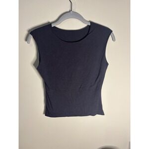 Angelrox Bamboo Knit One Size Fits Most Sleeveless Top Black